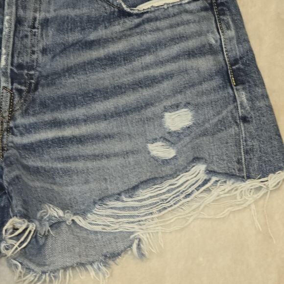 AE77 Women’s Classic Short Selvedge Denim Cutoff Shorts Size 12 FrayedDistressed - Picture 2 of 12